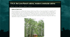 Desktop Screenshot of cabinsatchalkcreek.com