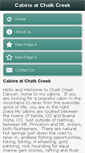 Mobile Screenshot of cabinsatchalkcreek.com